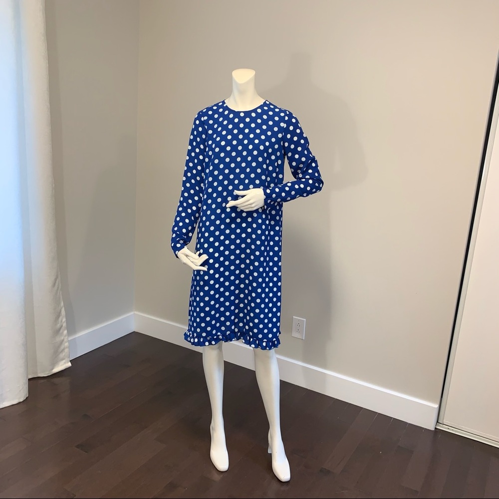 Pretty blue polka dot midi dress by ASOS